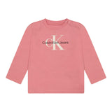 Calvin Klein Shirt Girocollo Tinta Unita con Stampa per Bambina INO0005 ROSA CALVIN KLEIN 