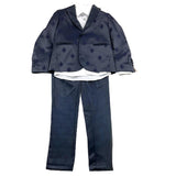 Shako' Completo 4 Pezzi Camicia-Giacca-Pantalone-Papillon Blu Per Bambino