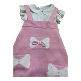 I Delfi Completo 2 Pezzi Camica-Salopette per Neonata 25P5049 ROSA I DELFI 