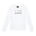 EMPORIO ARMANI shirt girocollo tinta unita con stampa Bianco per Bambino 6RBT54 BIANCO EMPORIO ARMANI 