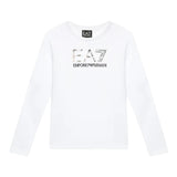 EMPORIO ARMANI shirt girocollo tinta unita con stampa Bianco per Bambino 6RBT54 BIANCO EMPORIO ARMANI 
