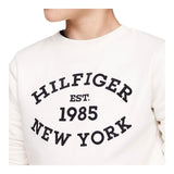 TOMMY HILFIGER felpa tinta unita girocollo con stampa Panna per Bambino KB0KB09048 PANNA TOMMY HILFIGER 