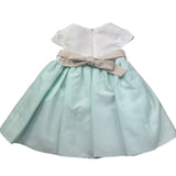 Le Bebe Abito Mezza Manica Bicolore per Neonata LBG6432 VERDE ACQUA LE BEBE 