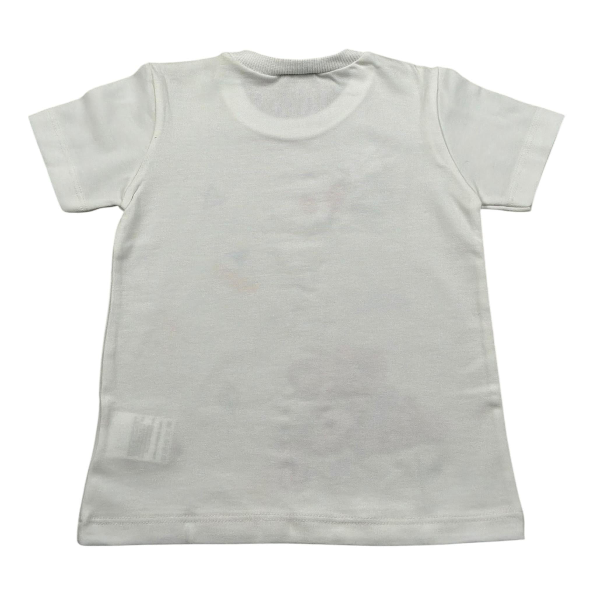 J.O. Milano T-Shirt Girocollo Tinta Unita con Stampe per Neonato 576D1 PANNA J.O. MILANO 