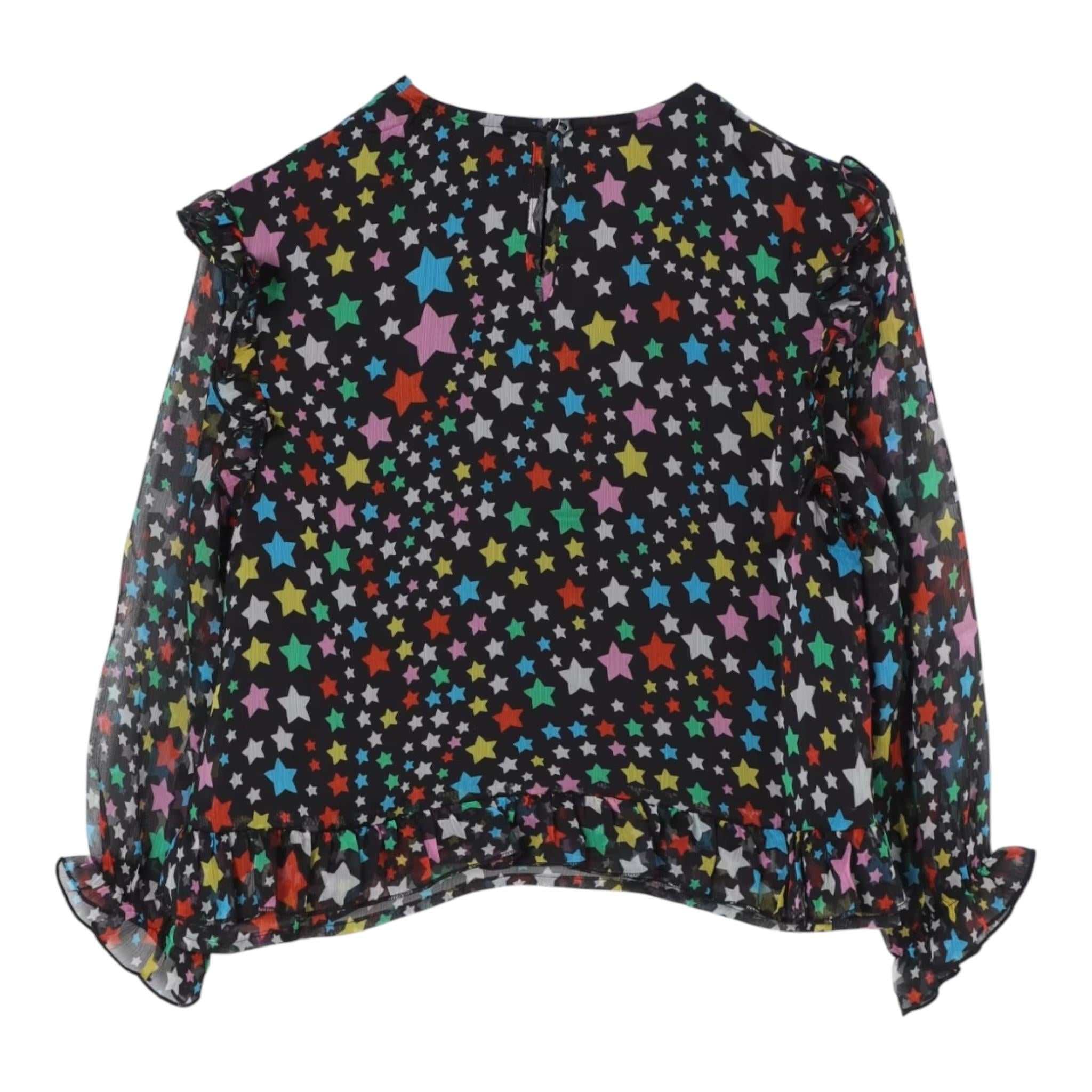 STELLA McCARTNEY camicia manica lunga fantasia stelle Nero per Bambina TV5A40 NERO STELLA McCARTNEY 