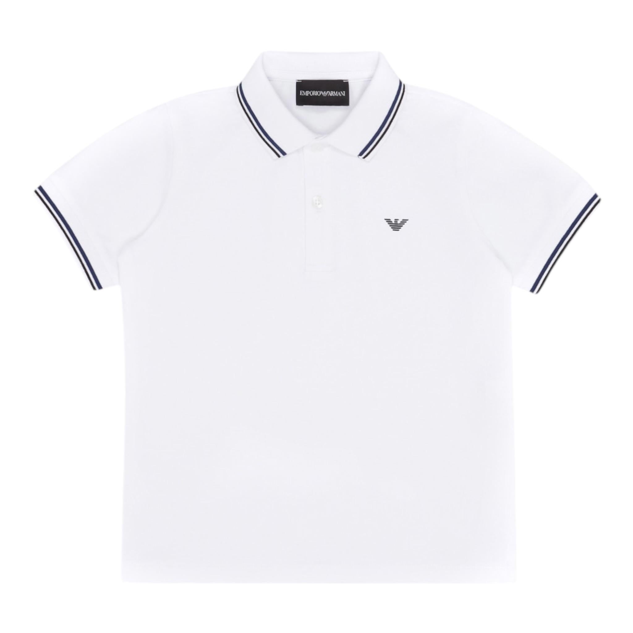 Emporio Armani Polo Mezza Manica Tinta Unita per Bambino 8N4FB3X BIANCO EMPORIO ARMANI 