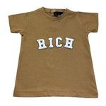 John Richmond T-Shirt Girocollo Tinta Unita con Logo per Neonato RIP26017TS BEIGE JOHN RICHMOND 