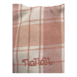 NANAN bavetta bicolore con stampa scozzese Bianco/rosa per Neonata I24499R BIANCO/ROSA NANAN 
