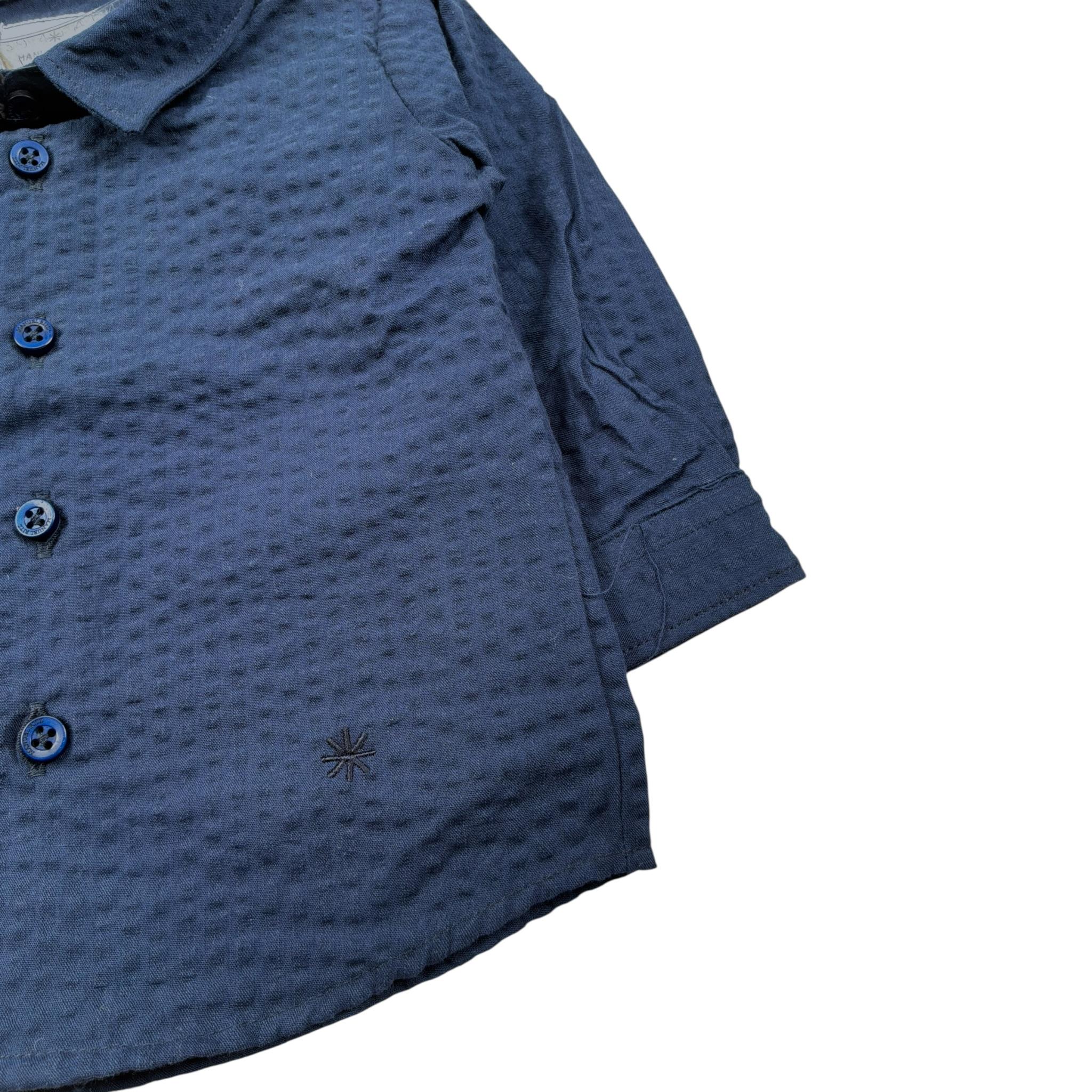 Manuel Ritz Camicia Manica Lunga Tinta Unita per Neonato MR2503 BLU MANUEL RITZ 