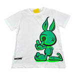 Imomi T-Shirt tinta unita con Stampa Bianco per Bambino WUWUWU BIANCO IMOMI 