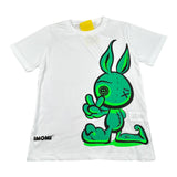 Imomi T-Shirt tinta unita con Stampa Bianco per Bambino WUWUWU BIANCO IMOMI 