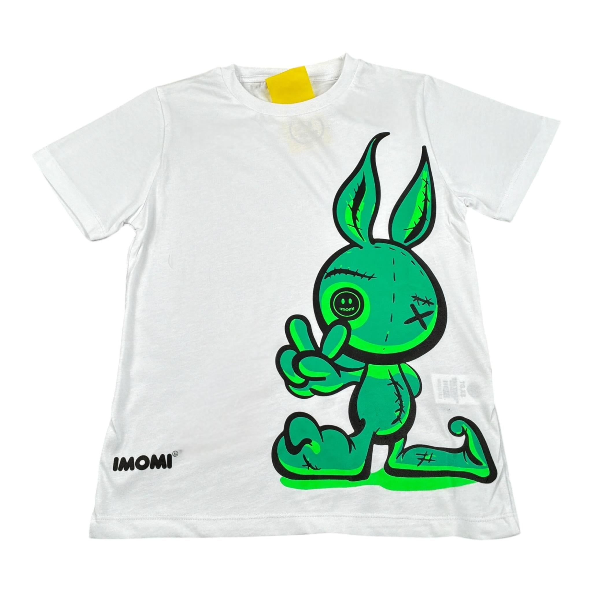 Imomi T-Shirt tinta unita con Stampa Bianco per Bambino WUWUWU BIANCO IMOMI 