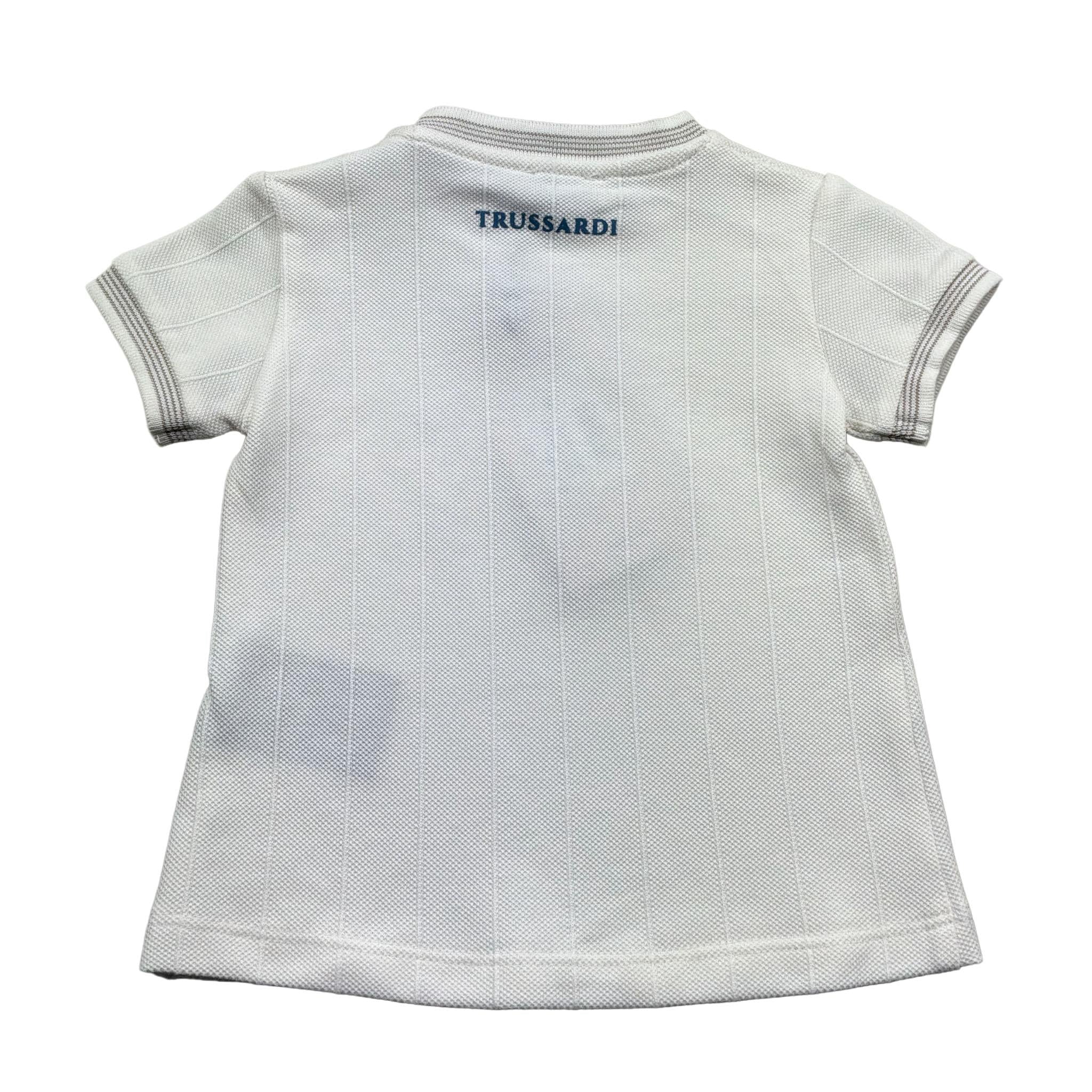 Trussardi T-Shirt Girocollo Tinta Unita con Stampe per Neonato TIP26083TS PANNA TRUSSARDI 