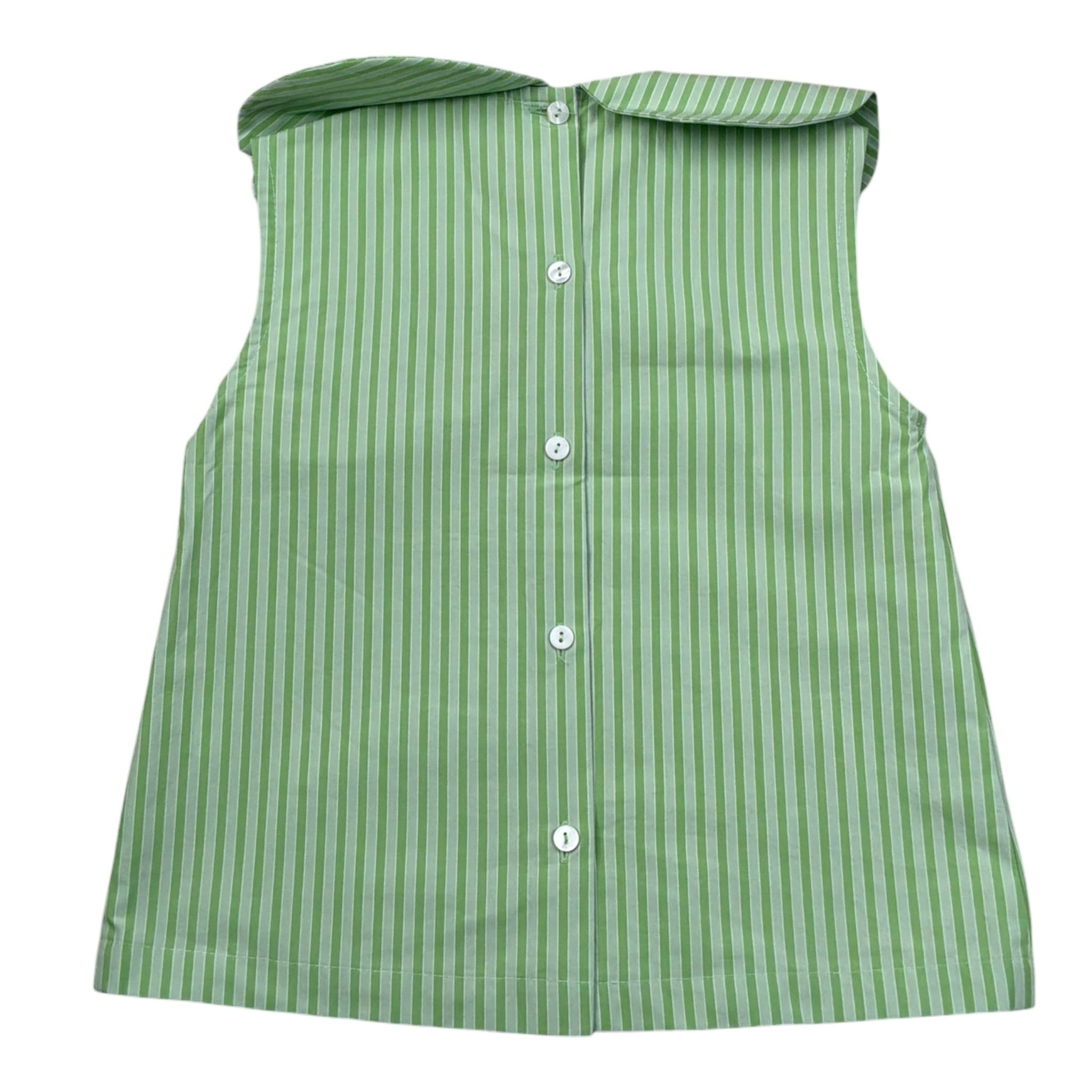 Ilfarobimbi Camicia tinta unita con Applicazione Fiocco Verde per Bambina IFB50156 VERDE ILFAROBIMBI 