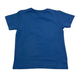 Cesare Paciotti T-Shirt Girocollo Tinta Unita Con Stampa In Contrasto Blu Per Neonato