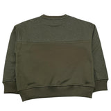 CESARE PACIOTTI felpa chiusa girocollo tinta unita con stampa logo Verde per Bambino MFP5354J VERDE CESARE PACIOTTI 