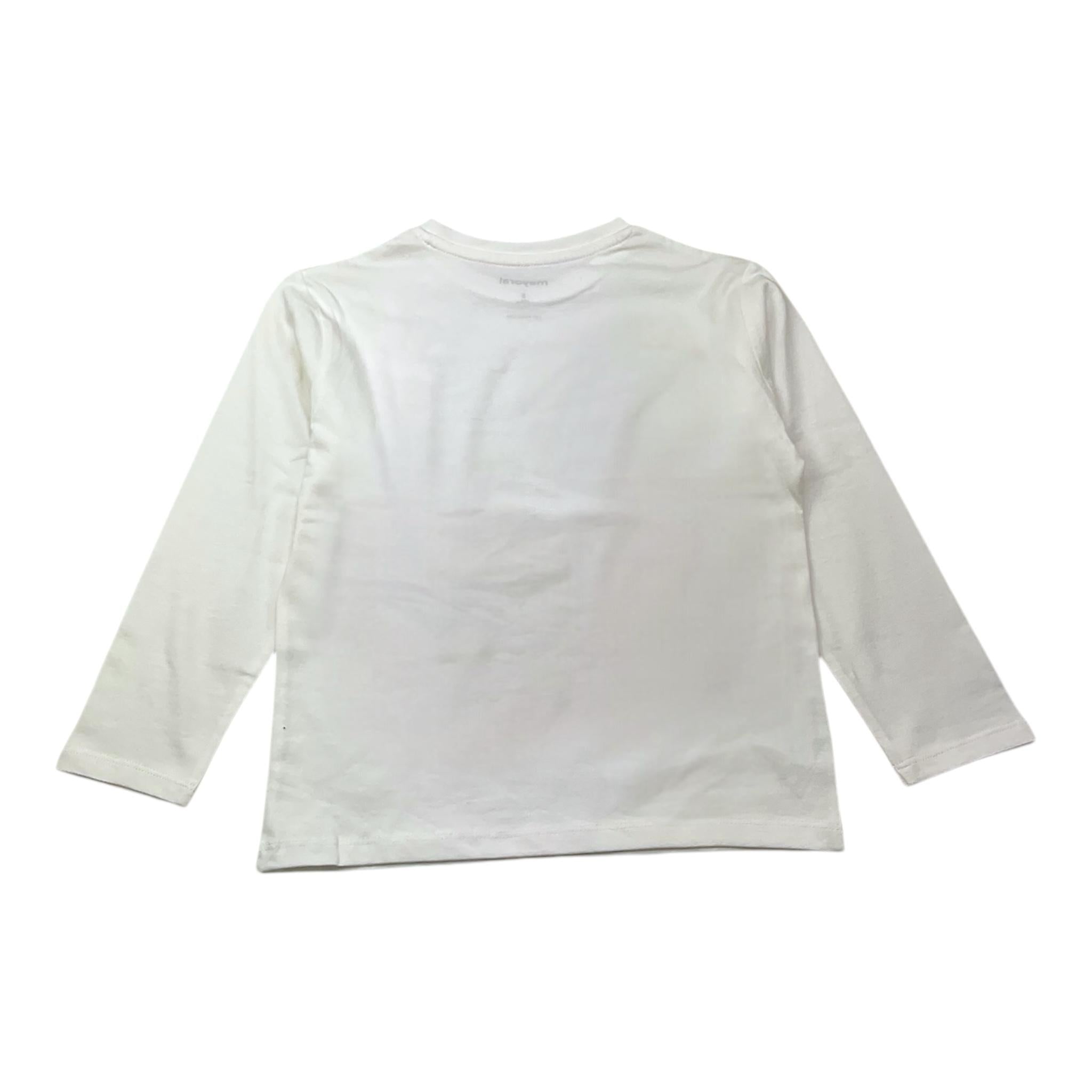 MAYORAL shirt girocollo tinta unita con stampa Bianco per Bambino 173 BIANCO MAYORAL 