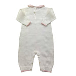 PICCOLA GIUGGIOLA tutina tinta unita con applicazioni in contrasto Bianco per Neonata MIRTO BIANCO PICCOLA GIUGGIOLA 