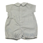 La Sartoria Dei Piccoli Pagliaccetto Tinta Unita con Fantasia A Righe per Neonato LP002 BIANCO LA SARTORIA DEI PICCOLI 