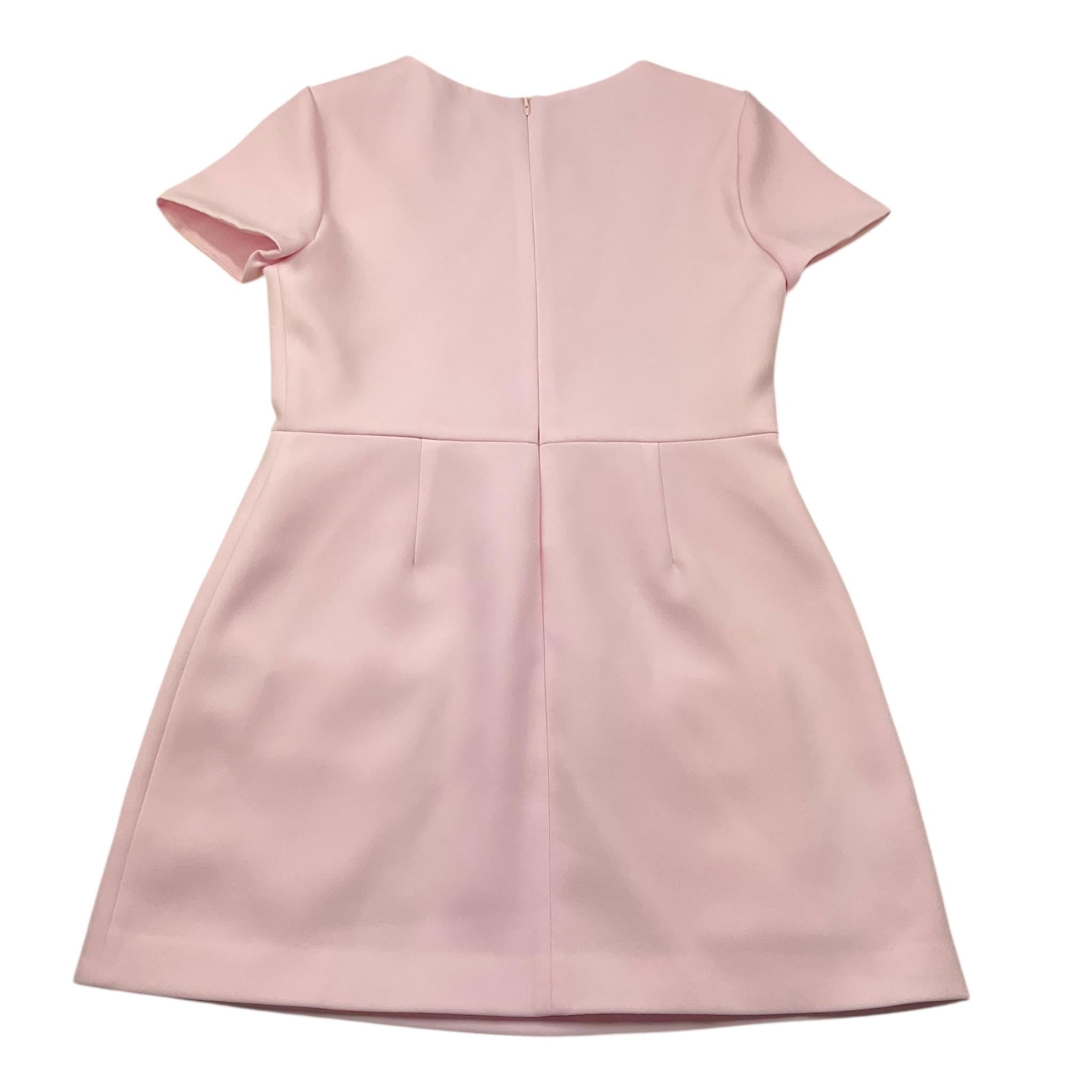 Elisabetta Franchi Abito Giromanica Tinta Unita con Bottoni In Contrasto per Bambina EFAB584X ROSA ELISABETTA FRANCHI 