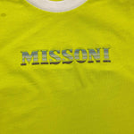 MISSONI t-shirt tinta unita con stampa Verde fluo per Bambino MU8531 VERDE FLUO MISSONI 