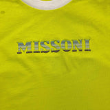 MISSONI t-shirt tinta unita con stampa Verde fluo per Bambino MU8531 VERDE FLUO MISSONI 