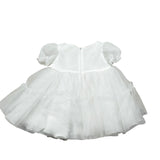 Bimbalo' Abito Cerimonia Tinta Unita con Tulle per Neonata 7637 BIANCO BIMBALO' 