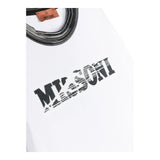 Missoni T-Shirt Girocollo Tinta Unita Con Stampa Bianco Per Bambino