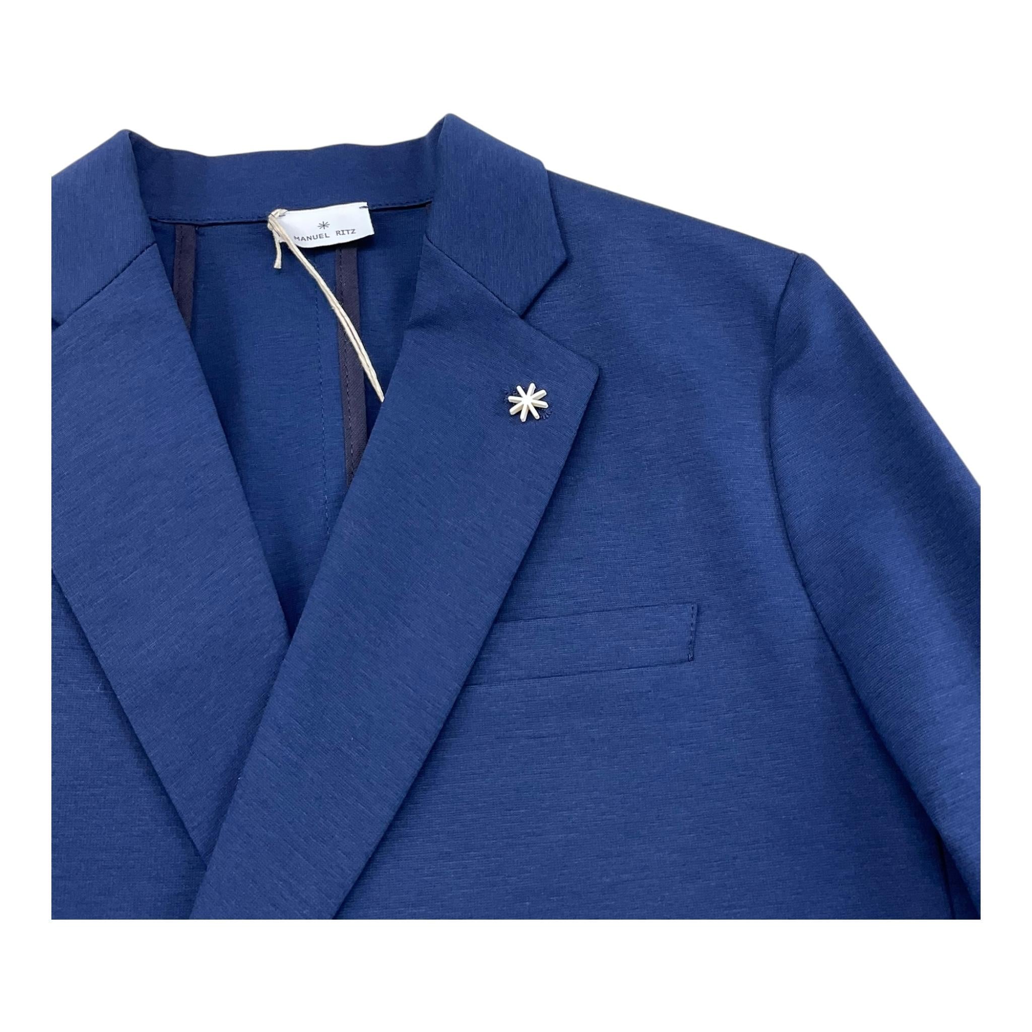 Manuel Ritz Giacca Tinta Unita Doppiopetto per Bambino MR2909 BLU MANUEL RITZ 