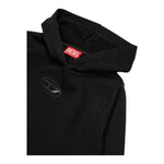 Diesel Felpa tinta unita con Cappuccio Nero per Bambina J02014 NERO DIESEL 
