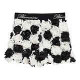 Miss Blumarine Short Bicolore Con Applicazioni Bianco/Nero Per Bambina