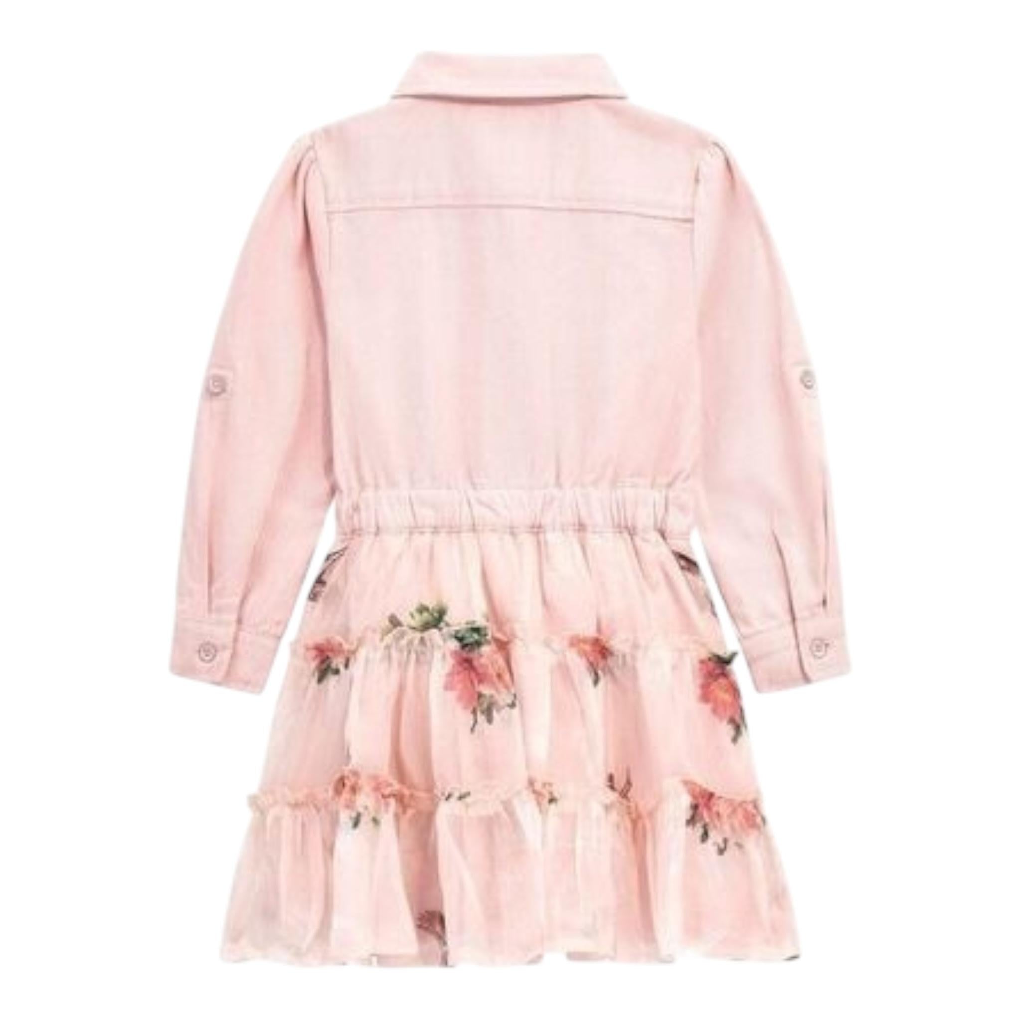 GUESS abito tinta unita con bottoni e fantasia fiori Rosa per Neonata K4YK18WG5P0 ROSA GUESS 