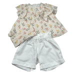 Barcellino Completo 3 Pezzi Camicia-Short-Fascia per Neonata 121017 PANNA BARCELLINO 