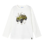 MAYORAL shirt girocollo tinta unita con stampa in contrasto Bianco per Bambino 4052JXX BIANCO MAYORAL 