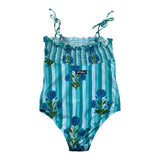 Saint Barth Costume Intero Fantasia A Righe per Bambina AMINA VERDE SAINT BARTH 