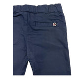 Please Pantalone Tinta Unita con Elastico In Vita Blu per Neonato