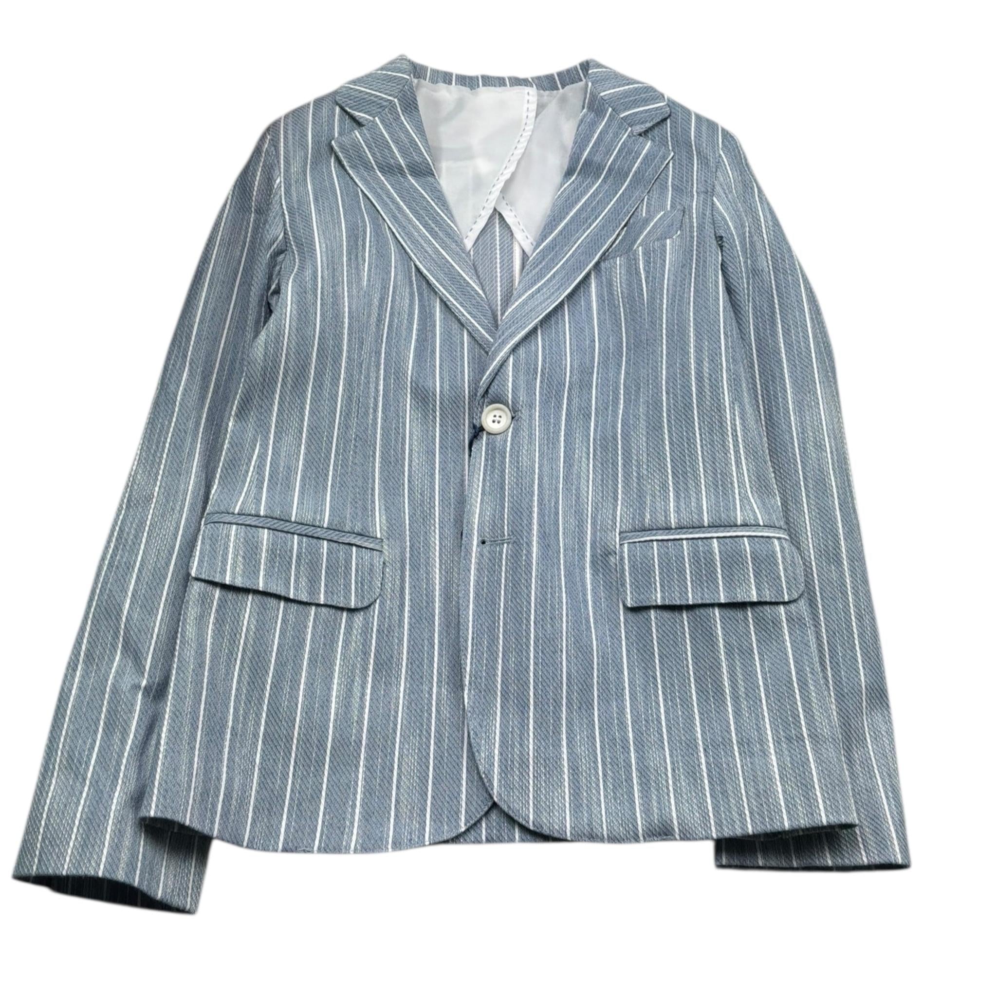 Manuel & Frank Giacca Tinta Unita con Fantasia A Righe per Bambino MF6267R AZZURRO MANUEL & FRANK 