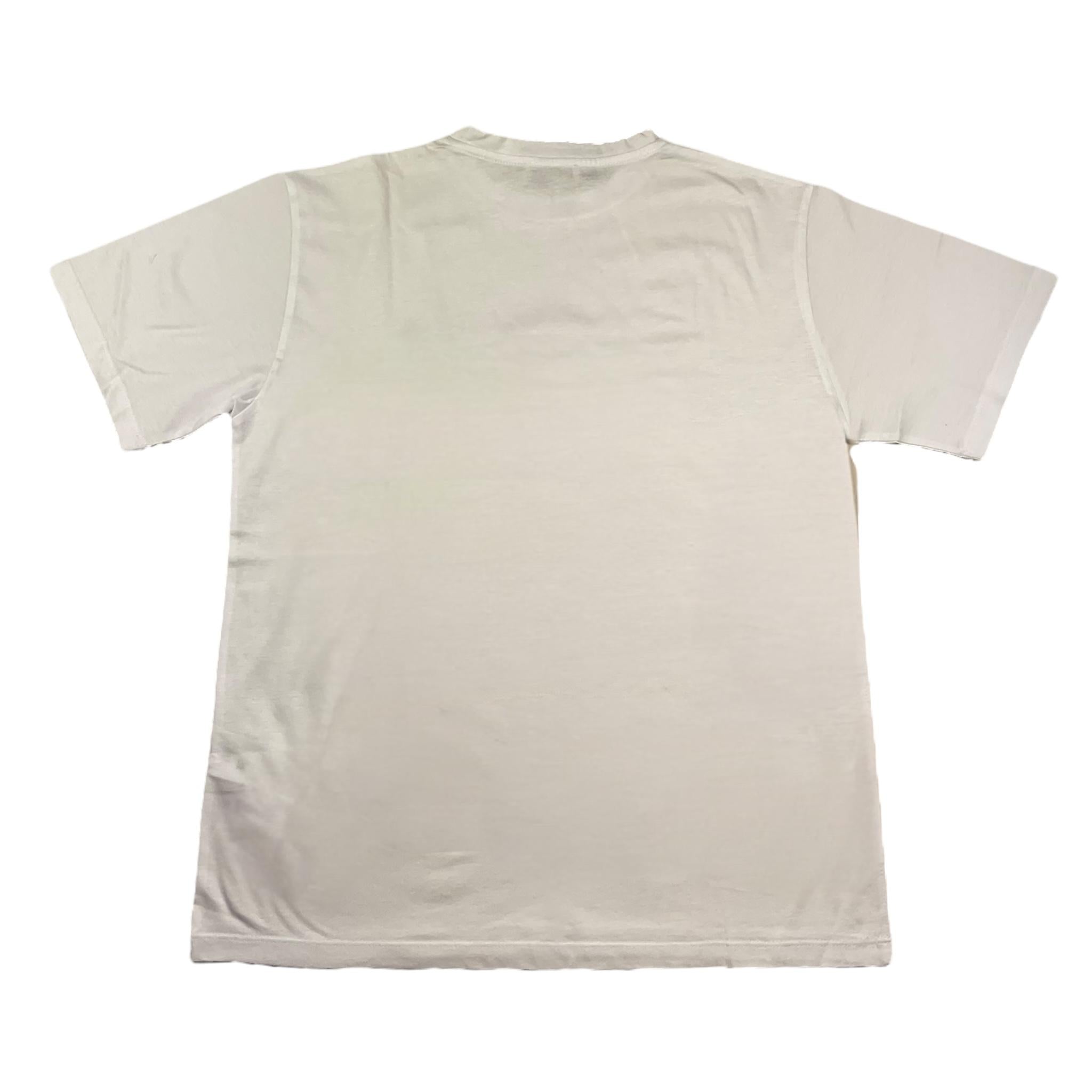 Paolo Pecora T-Shirt Girocollo Tinta Unita con Stampa per Bambino PP4048B BIANCO PAOLO PECORA 