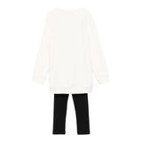 LIU JO completo 2pz felpa-leggins bicolore Panna/nero per Bambina KF4024XX PANNA/NERO LIU JO 