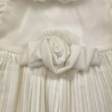 MONNALISA abit tinta unita con applicazioni mezza manica Panna per Neonata 73B902 PANNA MONNALISA 