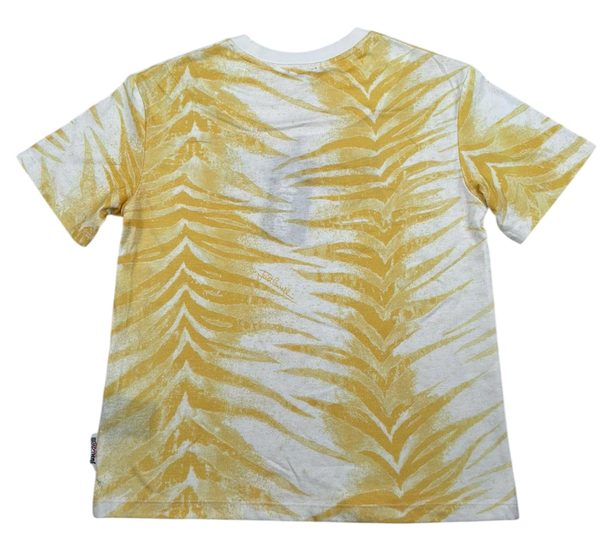 Just Cavalli T-Shirt Girocollo Bicolore Stampa Fantasia  per Bambino JBP26134TS BIANCO/GIALLO JUST CAVALLI 