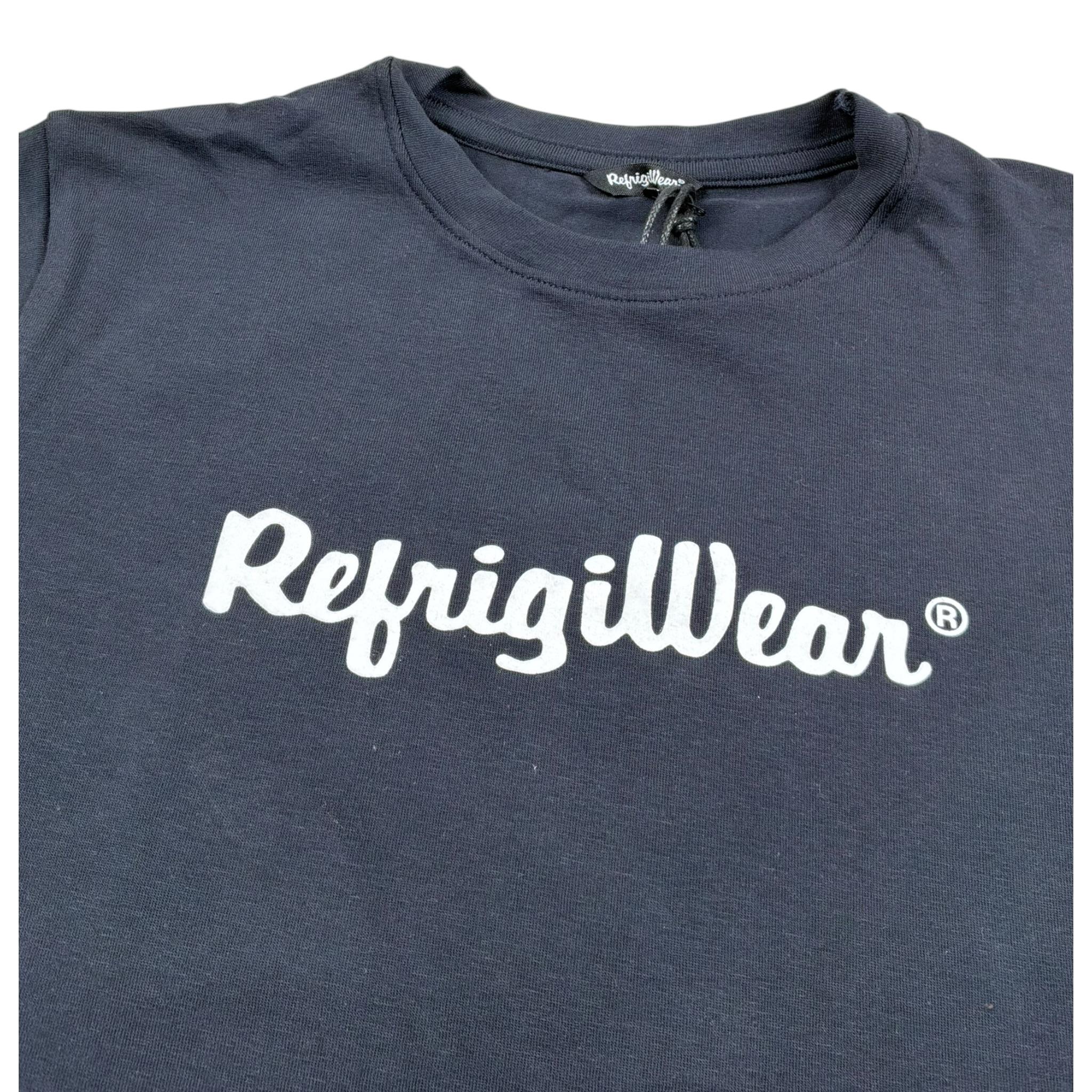 Refrigiwear T-Shirt Girocollo Tinta Unita Constampa per Bambino RW376 BLU REFRIGIWEAR 