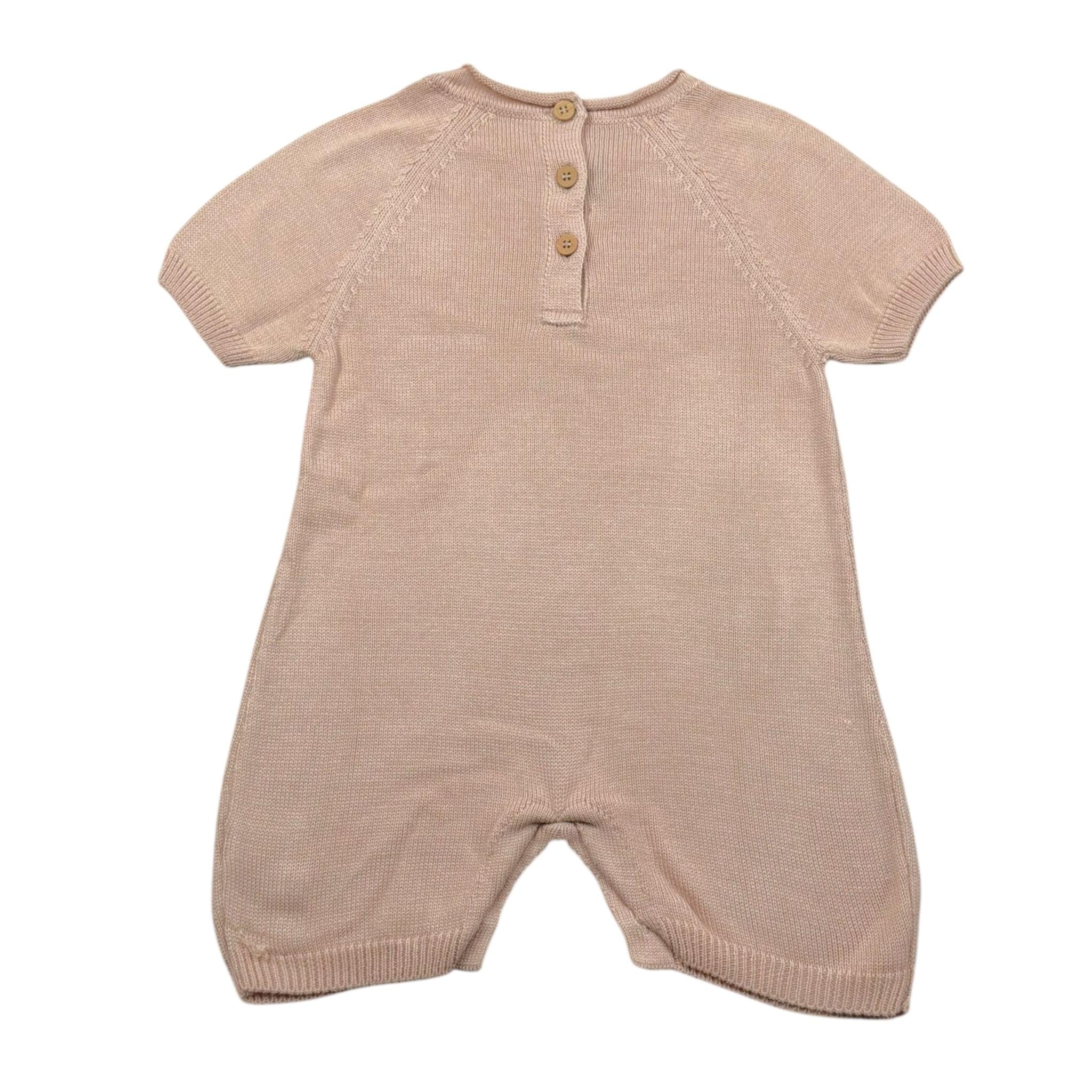 Bamboom+Babies Pagliaccetto Tinta Unita Traforato per Neonata 545 PESCA BAMBOOM+BABIES 