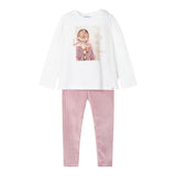 MAYORAL completo 2pz felpa-leggins bicolore Rosa per Neonata 4705N ROSA MAYORAL 