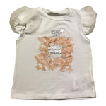 Miss Grant T-Shirt Girocollo Tinta Unita con Stampa In Contrasto per Neonata MG1336 BIANCO MISS GRANT 