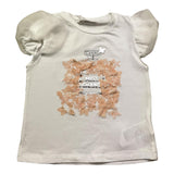 Miss Grant T-Shirt Girocollo Tinta Unita con Stampa In Contrasto per Neonata MG1336 BIANCO MISS GRANT 