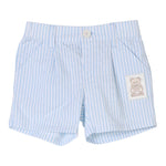 Moschino Bermuda Fantasia A Righe per Bambino MUQ01DJ BIANCO/AZZURRO MOSCHINO 