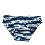 Saint Barth Costume Modello Slip Bicolore con Fantasia A Righe per Bambino STRIPES BIANCO/BLU SAINT BARTH 