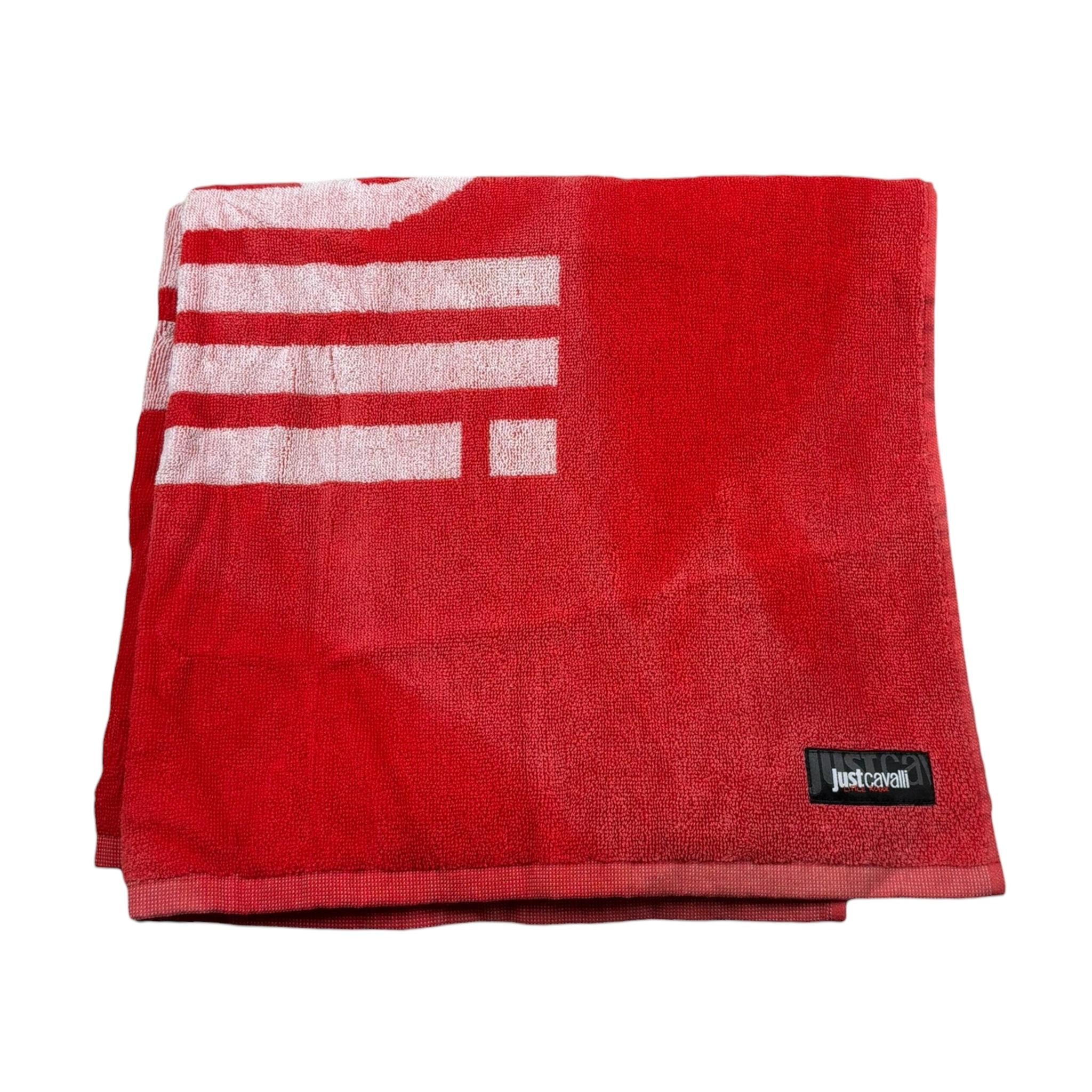 Just Cavalli Telo Mare Tinta Unita con Stampa per Bambino RBP26004TM ROSSO JUST CAVALLI 