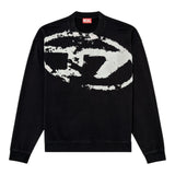 Diesel Felpa Chiusa Girocollo Tinta Unita con Stampa per Bambino J02213X NERO DIESEL 